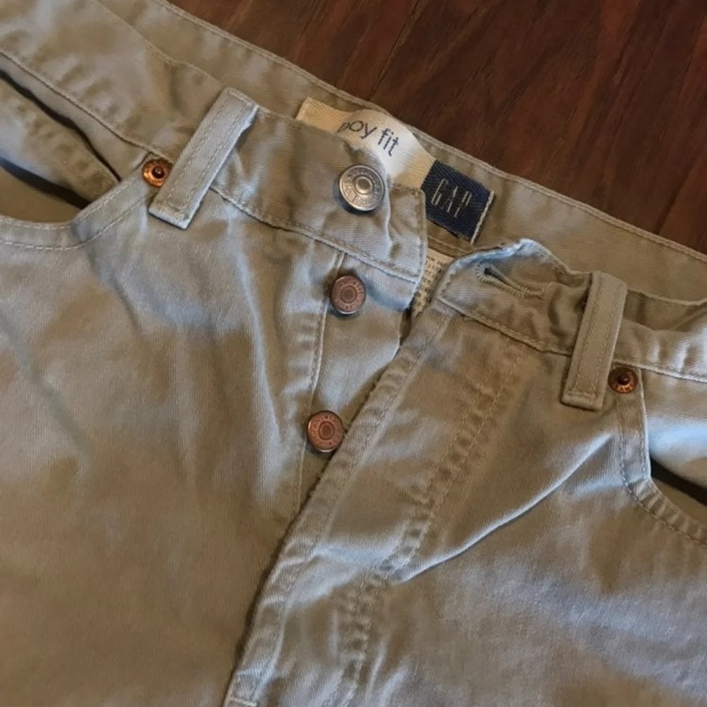 Gap Highwaist Capris Boy Fit Buttonfly 6 - Picture 2 of 4